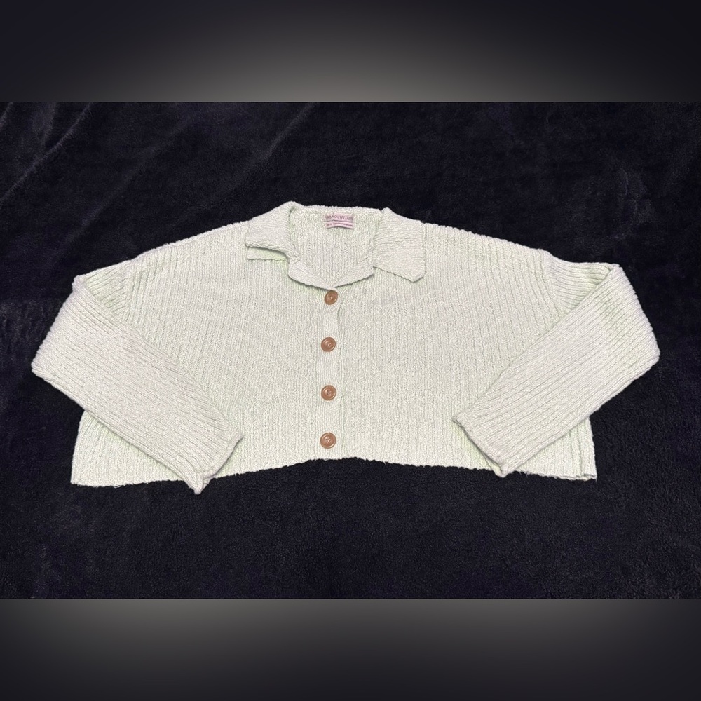 Urban Outfitters Light Green Cardigan